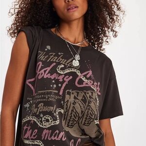 Free People Johnny Cash The Man In Black Graphic Tee